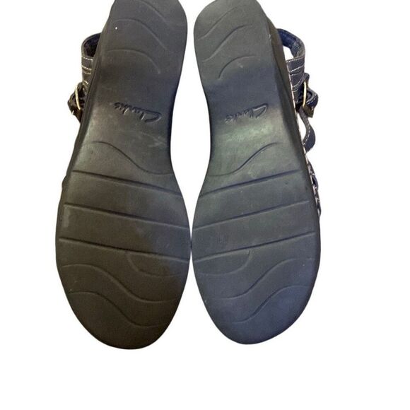 Clarks Bendables Women’s Navy Blue Size 10 N Sandals BoHo - Picture 3 of 5